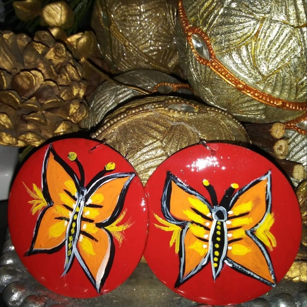 Hand painted earrings